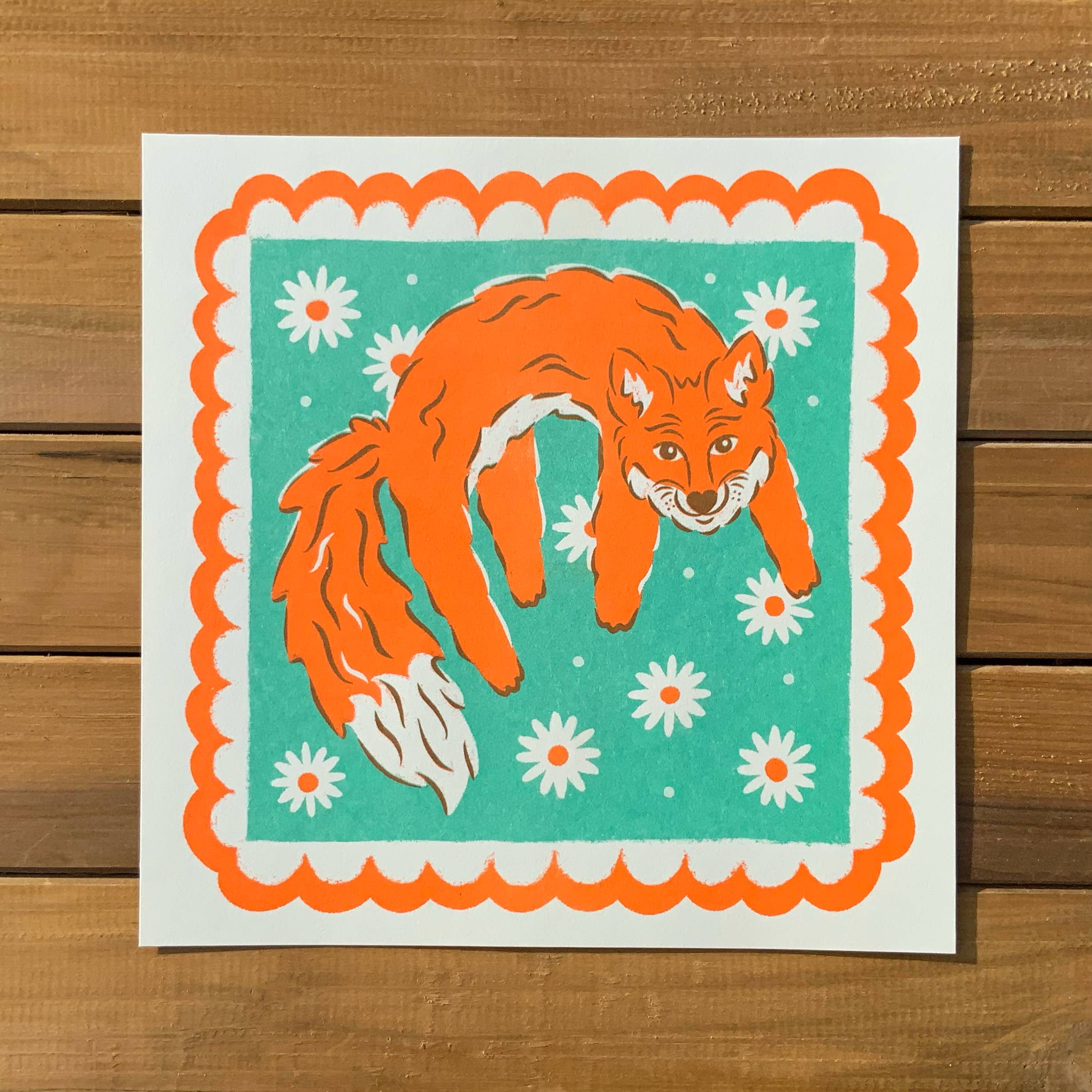 Wildkat Studio - Wholesale Art Print - Fox Risograph Art Print3