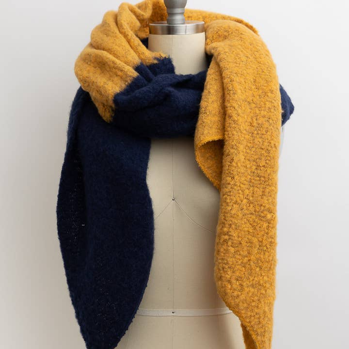 Leto Accessories - Wholesale Scarf - Women's - Trendy Cozy Colorblock Scarf – Double-Tone Comfort10