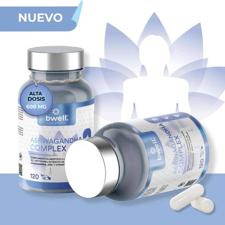 Ashwagandha Complex KSM-66® ekstrakt 300mg + Zink og Vitamin B6 (Stress og angst) – 120 kapsler for engroshandel hos Bwell Supplements