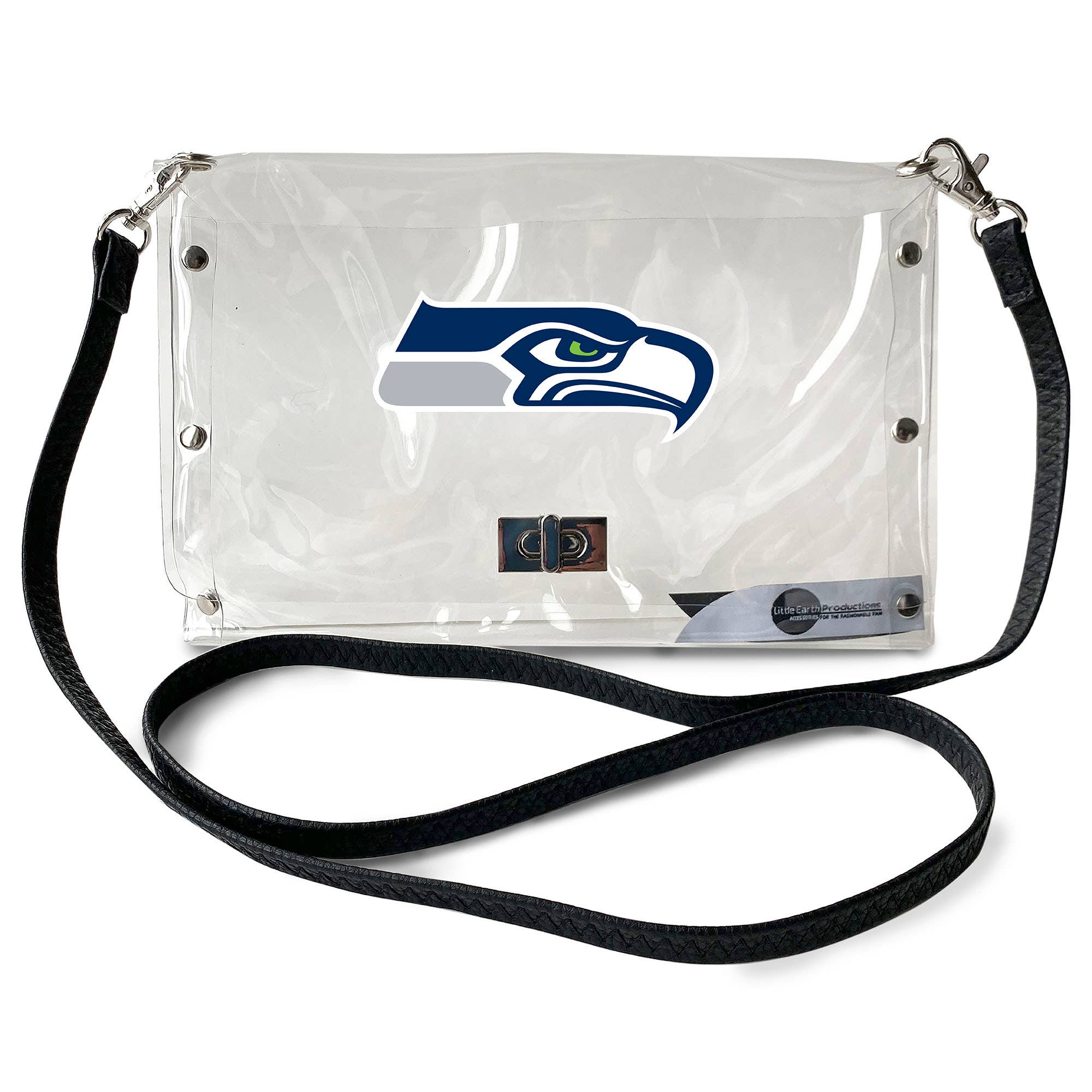 Little Earth Productions - Wholesale Crossbody Bag - Women's - NFL Seattle Seahawks Clear Envelope Purse0