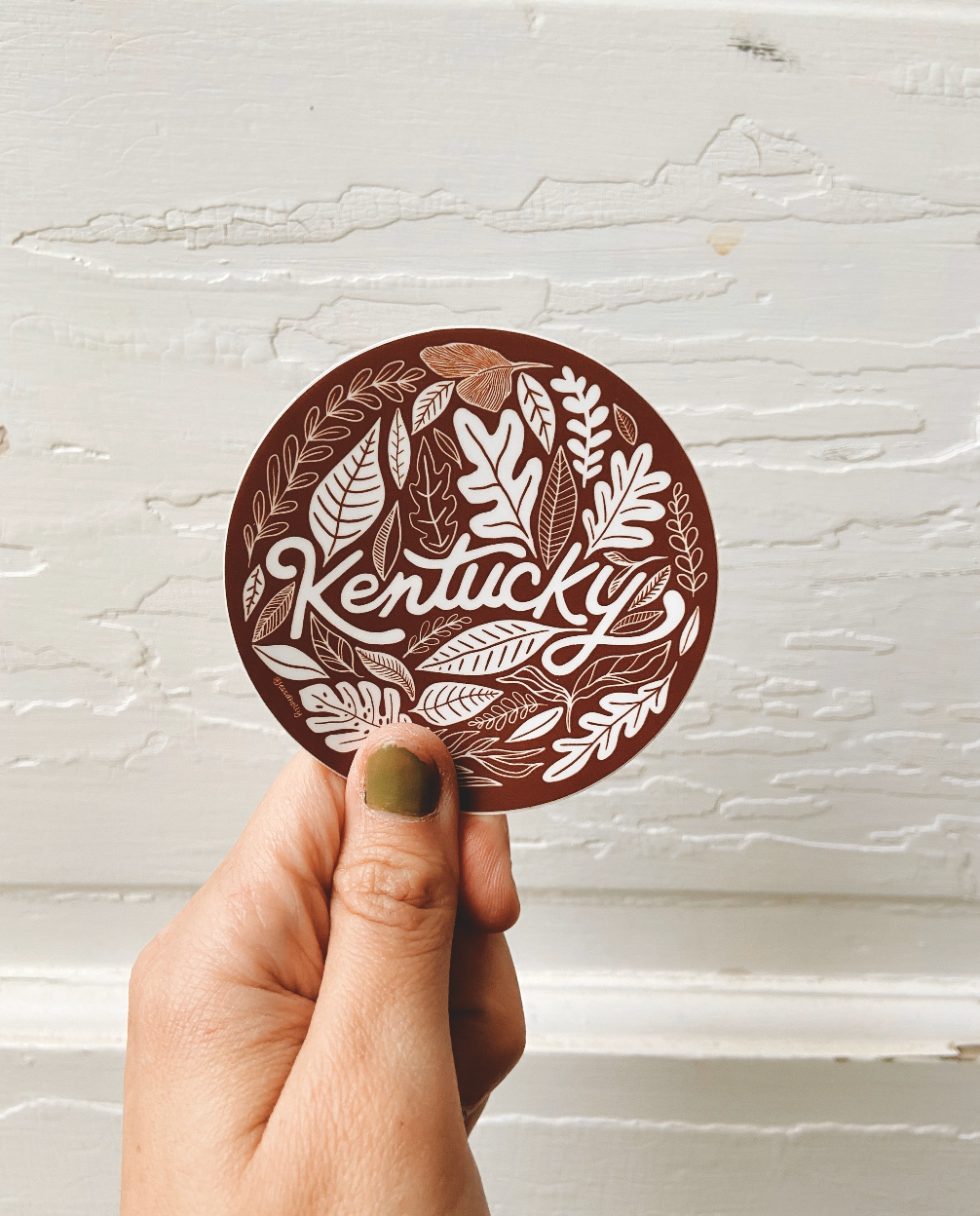 Jessica Holly Creative - Wholesale Sticker - Kentucky Flora Vinyl Circle Sticker, 3in3