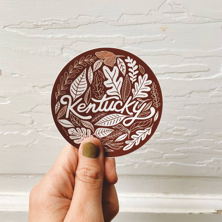 Jessica Holly Creative - Wholesale Sticker - Kentucky Flora Vinyl Circle Sticker, 3in3