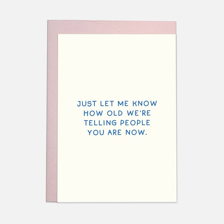 How old greeting card for wholesale by Kaart Blanche