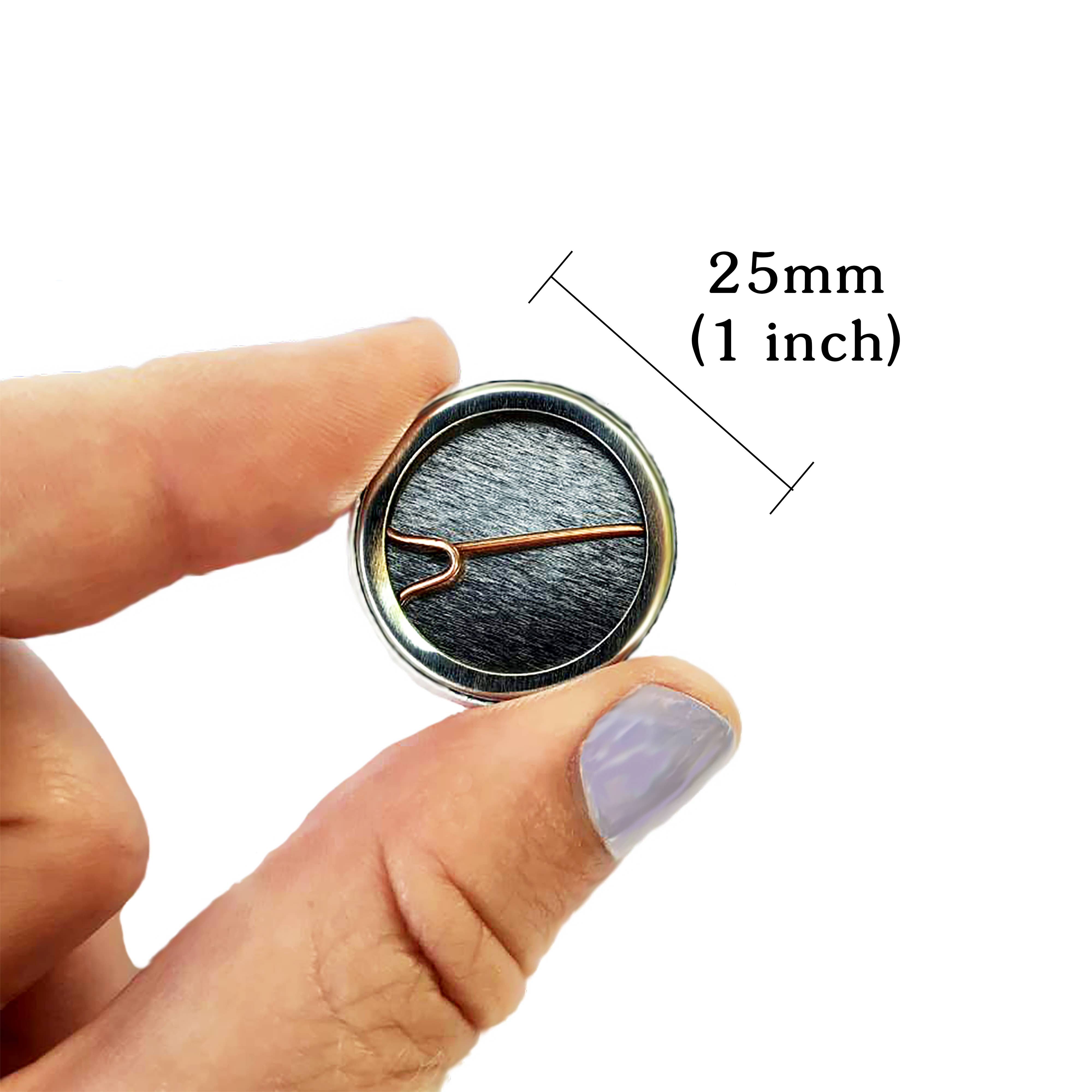 O What A Feeling | Textile & Paper Goods Co. - Wholesale Lapel Pin/Button - Mini 25mm Non-Binary Mushrooms Pronoun Pin Badges7