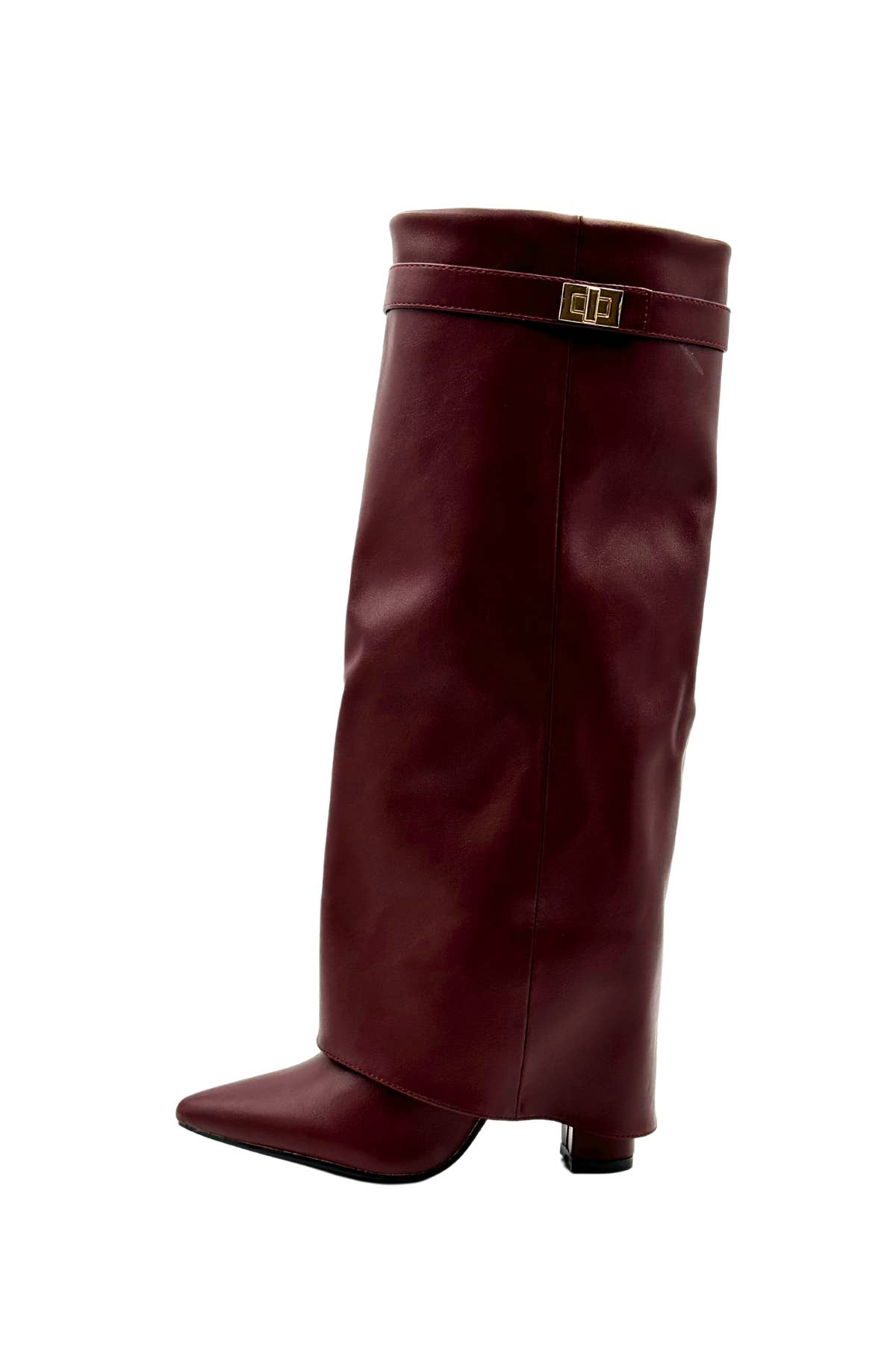 Stephan Paris – wholesale Boots – Women’s – Elegant high boot in soft faux leather – Gold finish3