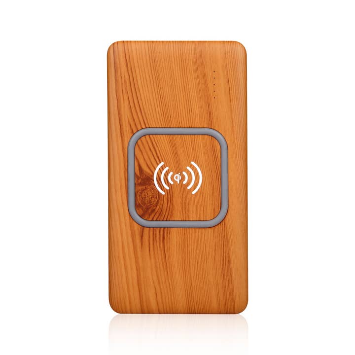 LUXETECH - Wholesale Portable charger - Wireless Power Bank Bamboo