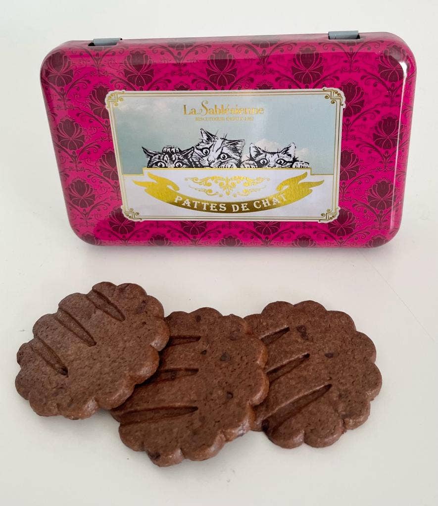 LA SABLESIENNE - Wholesale Biscuit - All chocolate shortbread cookies mini box “Cat's Paws” 352