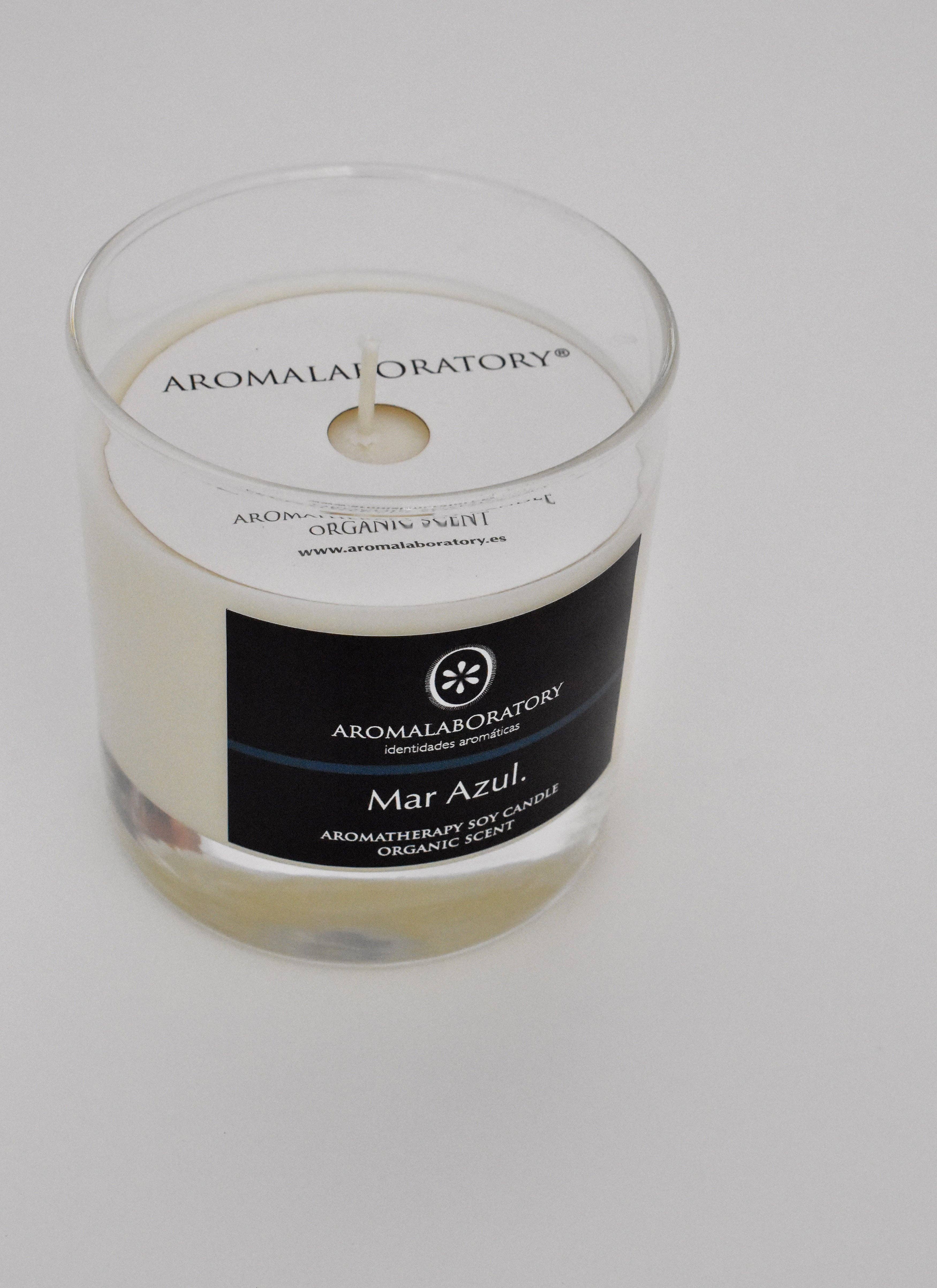 AROMALABORATORY - Wholesale Jar/Filled Candle - MAR AZUL soy candle. Eco-friendly.4