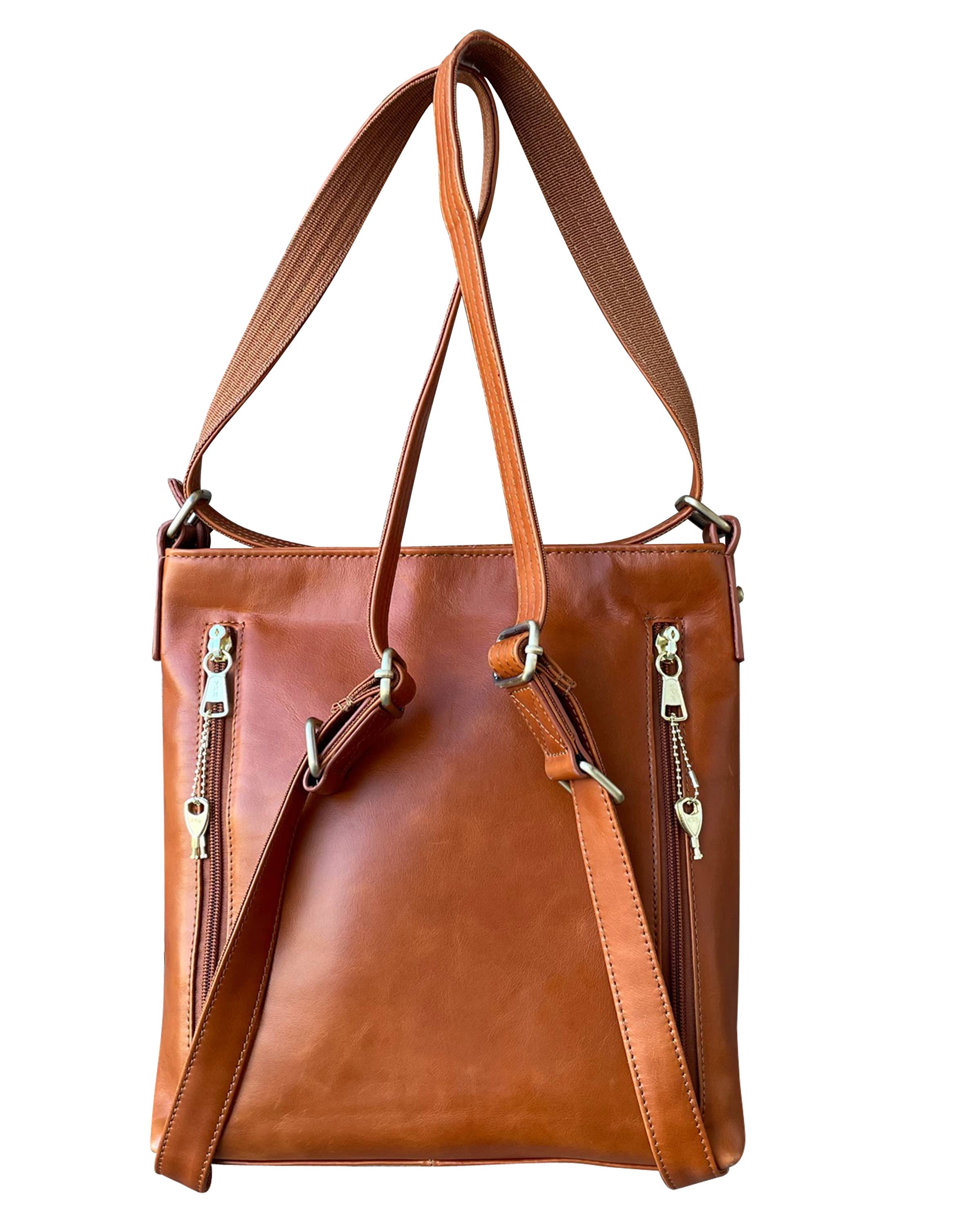 Roma Leathers, Inc. - Wholesale Crossbody Bag - Women's - Waxed oil cowhide leather crossbody backpack 8