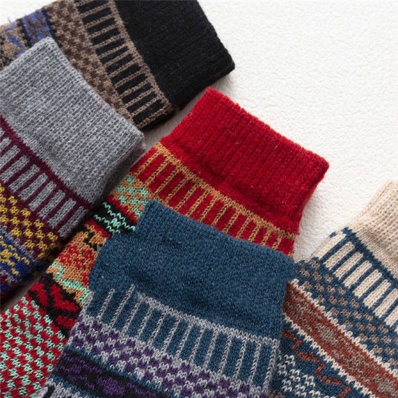 SAME AS THE PICTURE Casual Thick Breathable Absorb Sweat Sock(A Set Of Five Pairs) for wholesale on Faire2