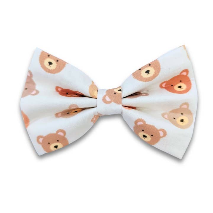 Osito - Vlinderstrik met berenhoofdpatroon voor honden voor wholesale door Stylidog