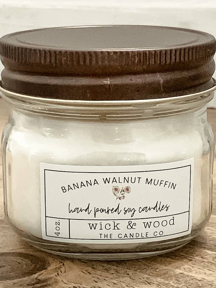 Banana Walnut Muffin for wholesale by Wick & Wood The Candle Co