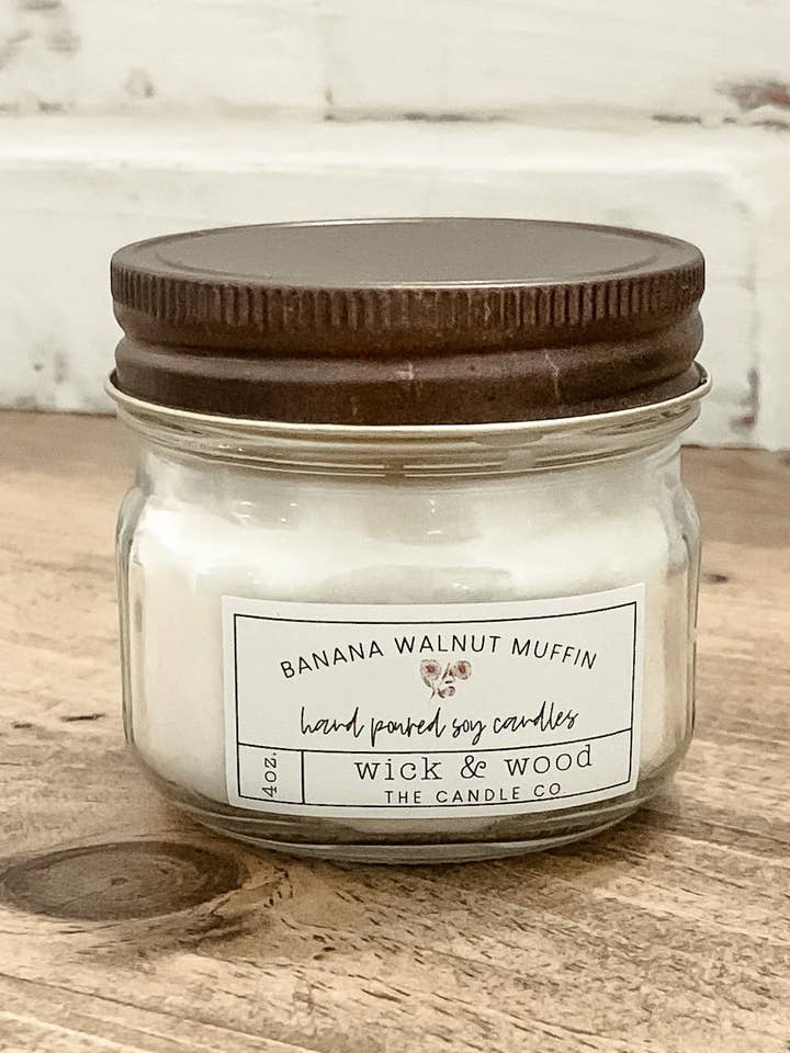 Banana Walnut Muffin for wholesale by Wick & Wood The Candle Co