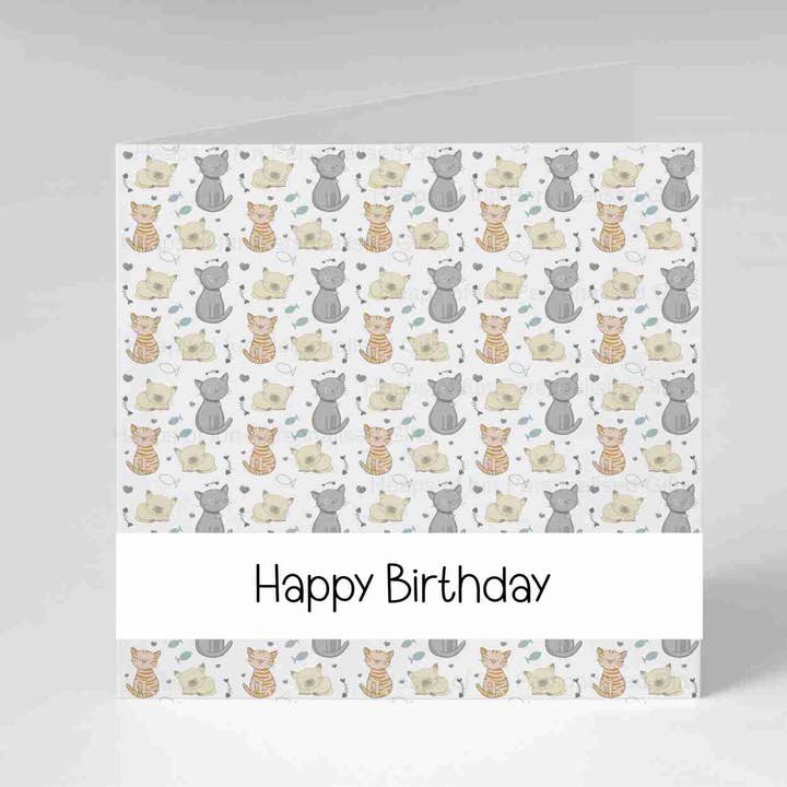 Cat Birthday Card for wholesale by HEAPS OF FUN