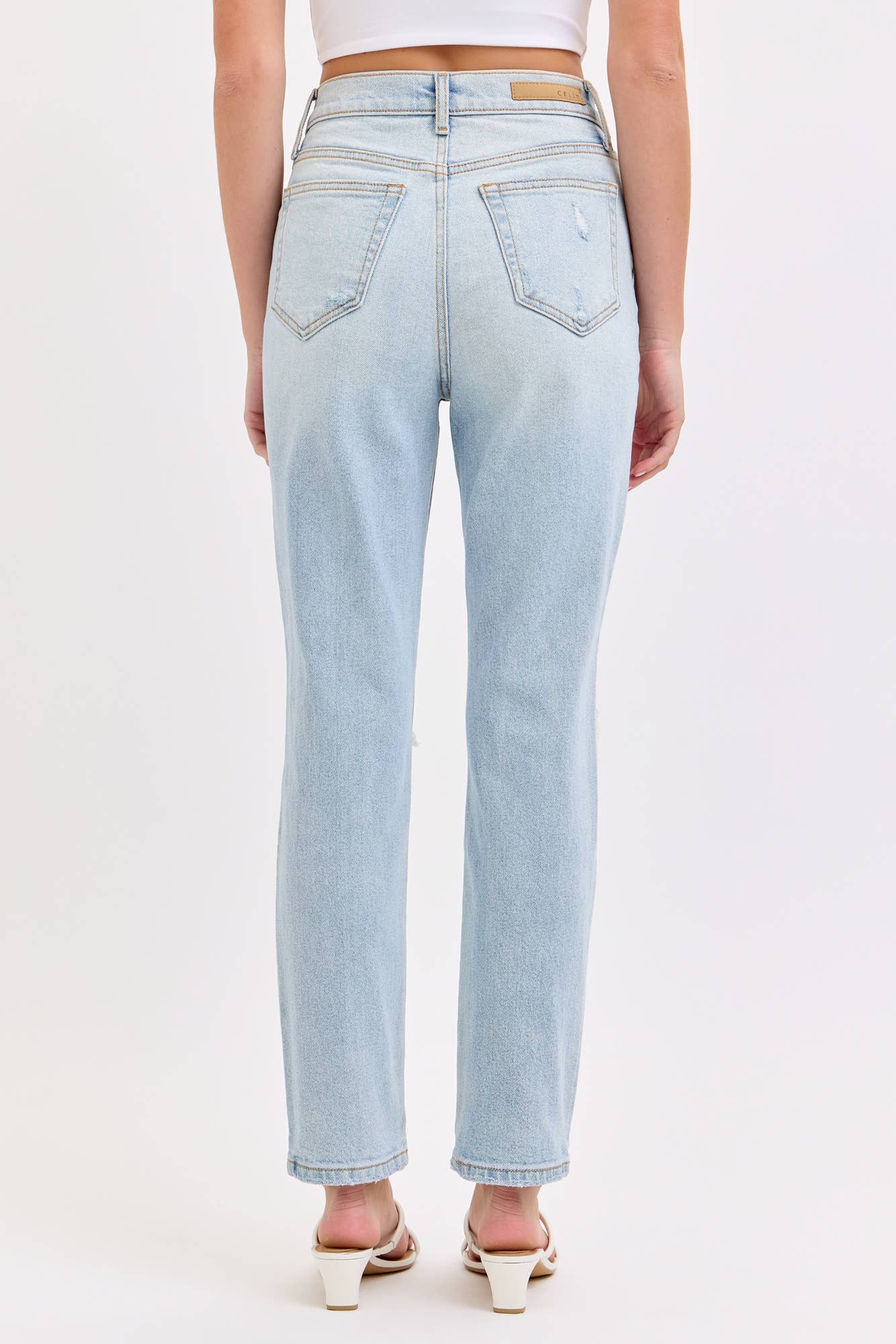 Cello Jeans - Wholesale Jeans - Women's - Distressed High Rise Straight Denim jean [WV18628S-LTD]5