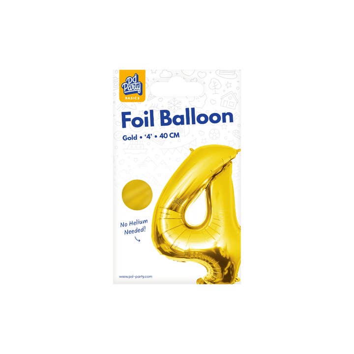 PD Party - Wholesale Balloon - Foil Balloon 40 cm- no.4 Gold1