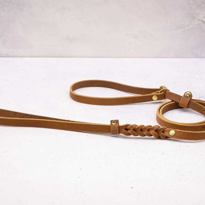 FOR LOVELY DOGS / Linda Jansen - Wholesale Pet Leash - Dog - Cognac leather dog leash4