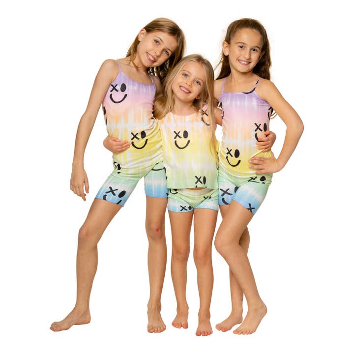 Girls (7-14) Ombre TD w/ Drippy SF Print for wholesale by Malibu Sugar