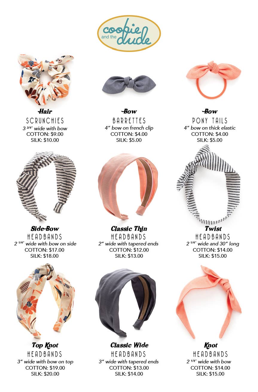 Cookie & the Dude - Vendita all'ingrosso Scrunchie - Donna - Seta Dupioni - Palette Calda - Elastico con fiocco21