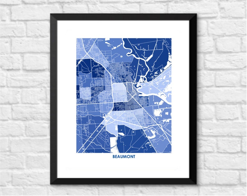 Juanita's Adventures - Wholesale Art Print - Juanitas Beaumont Map Print2