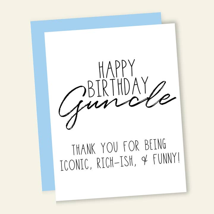 Joyeux anniversaire Guncle - Carte d'anniversaire pour oncle gay pour la vente par That’s So Andrew