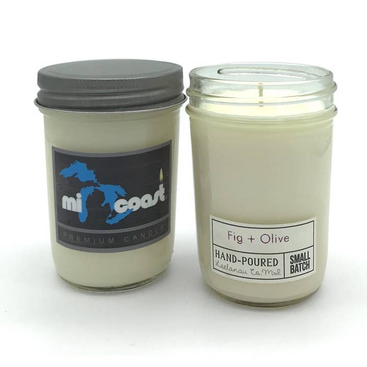 Bougies de soja naturelles coulées à la main Mi Coast pour la vente par MI Coast