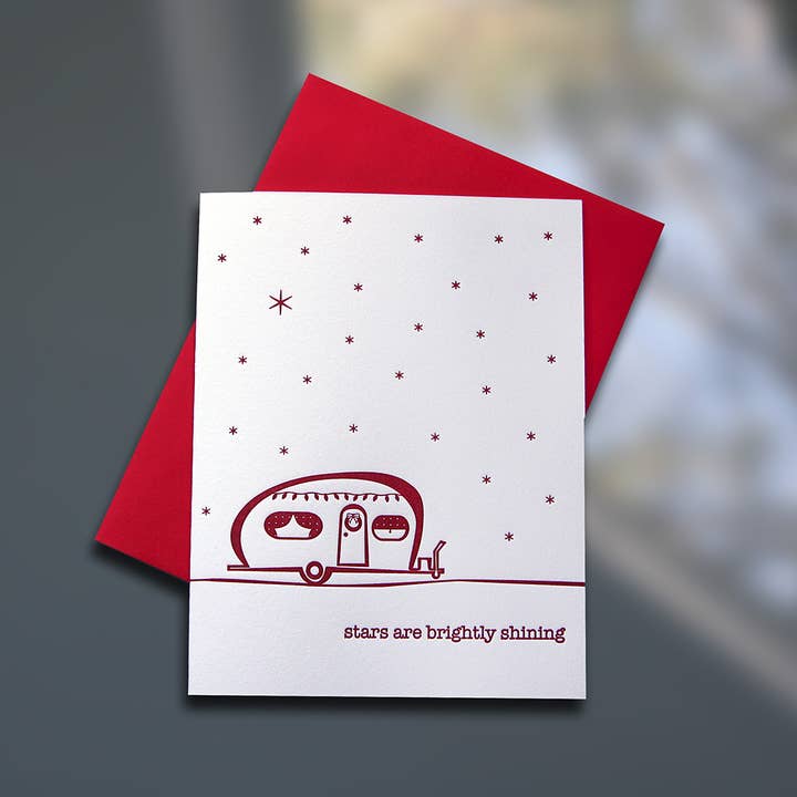Holiday Camper Card - Box Of 6 for wholesale by Sky of Blue Cards