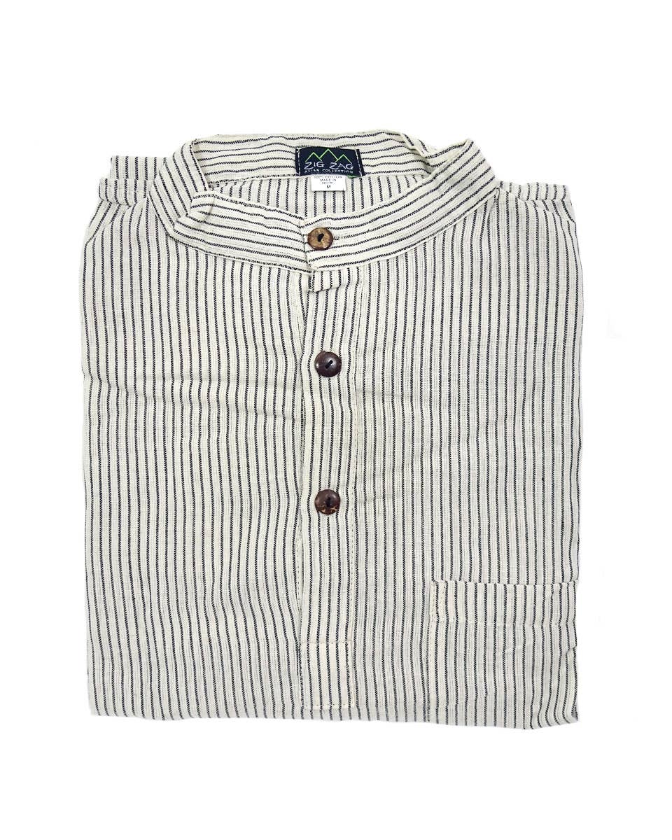 Zig Zag Asian Collection - Wholesale Button Down Shirt - Men's - Striped Cotton Kurta2