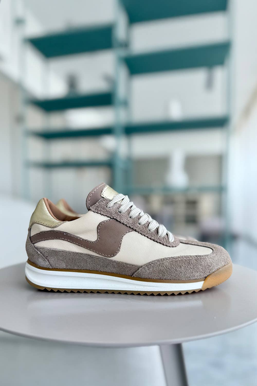 PMK SHOES - Wholesale Lifestyle Sneakers - Women's - Poema - Mink - Handmade Cow Leather Sneakers4