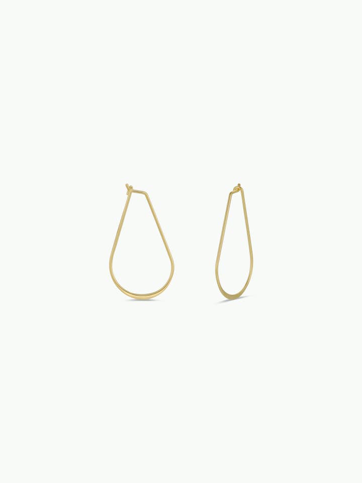 Gold Long Oval Hoop for wholesale by JaxKelly