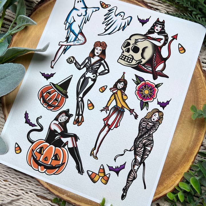 Holli Rose Art - Vente Affiche d'art - Impression Flash Art de Spooky Babes, partie 21