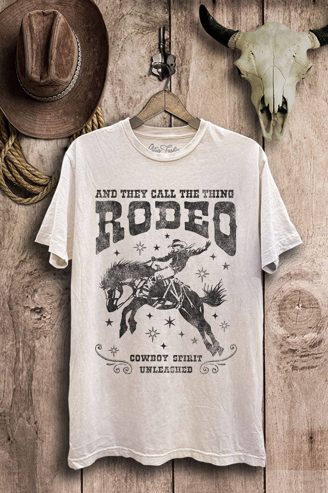 Lotus Fashion Collection - Wholesale Screen Printed T-Shirt - Women's - And They Call The Thing Rodeo Western Graphic Top4