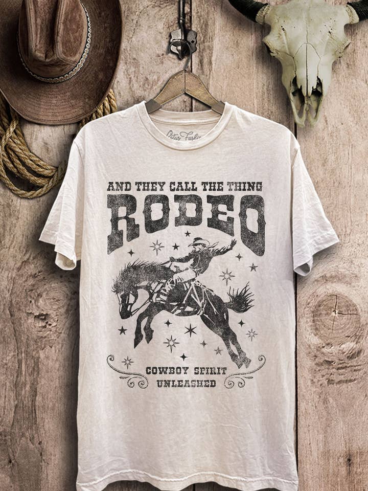 Lotus Fashion Collection - Wholesale Screen Printed T-Shirt - Women's - And They Call The Thing Rodeo Western Graphic Top4