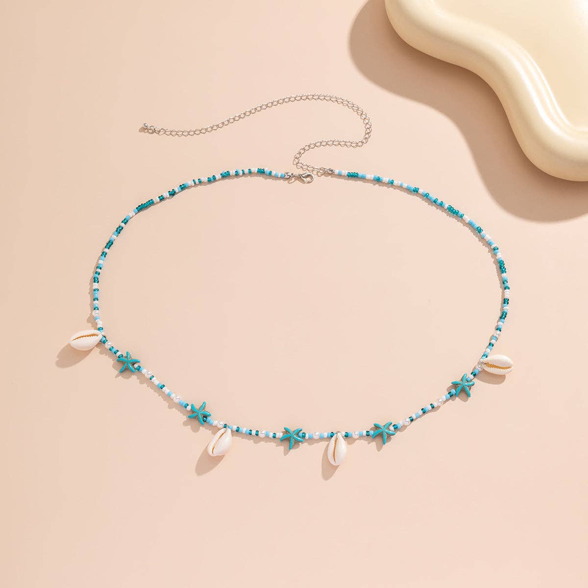 Dipped Shop - Wholesale Face/Body Chain - Simple Beaded Shell Waist Chain DPJYD185