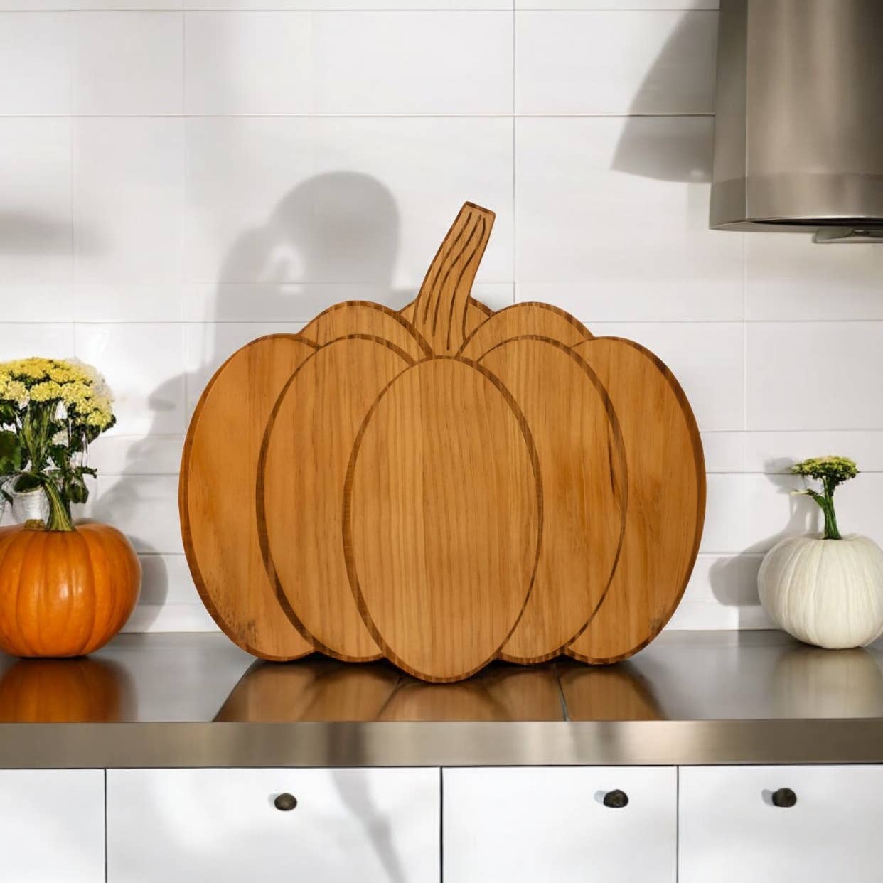 Creative Gifts International Inc. - Wholesale Cutting Board - Pumpkin Decor Charcuterie Board - 13.5" x 15"