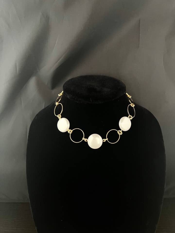 White Coin Pearl Choker-bruiloft Sieraden-gratis verzending-Artisan sieraden-Bruidsketting-Handmade Fashion Jewelry voor wholesale door Diana Wingert Jewelry