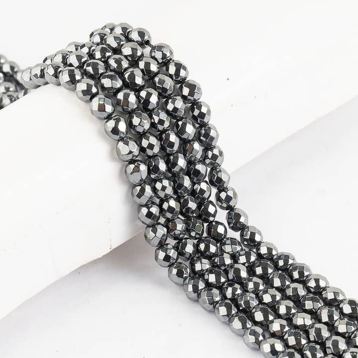 Soothing Crystals Beads - Wholesale Beads - Faceted Beads | Hematite | Crystal Beads for Jewelry