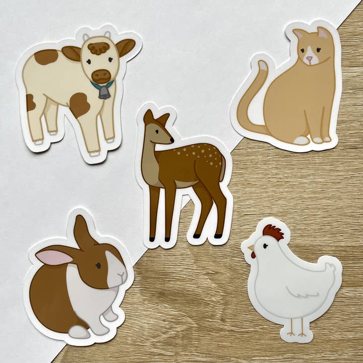 Paquete de pegatinas Cottagecore Animals para venta al por mayor de LaRynn Sticker Co.