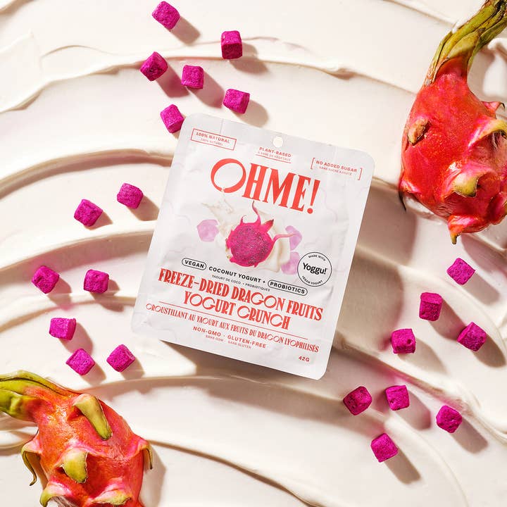 OHME! Foods - Wholesale Dried/Dehydrated Fruit - Freeze-Dried Dragon Fruit Vegan Yogurt Crunch
