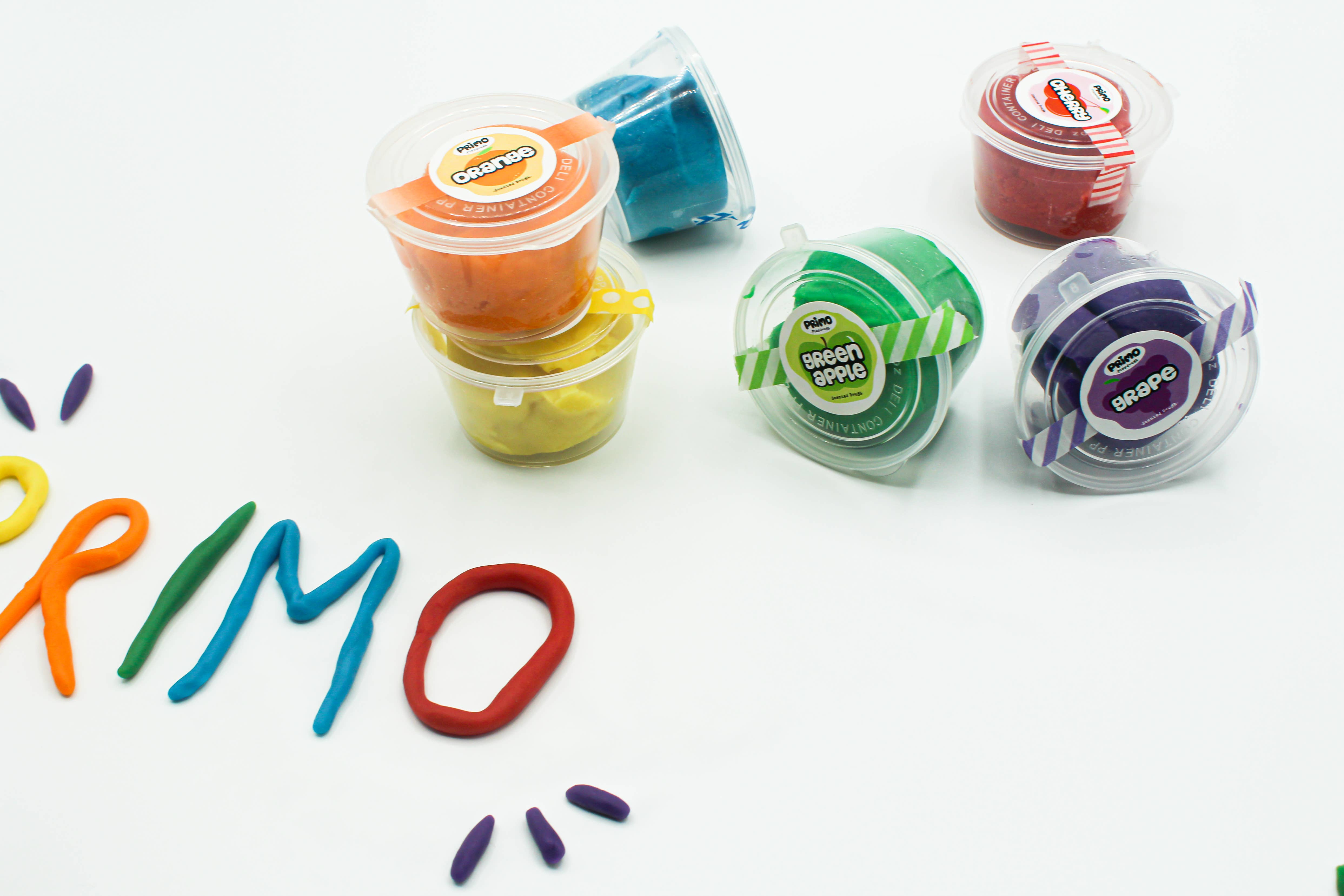 Primo Playdough - Wholesale Putty/Slime - Kids - Scented Playdough Rainbow 6-Pack w/Fruit Scents (2.5 ounce)2