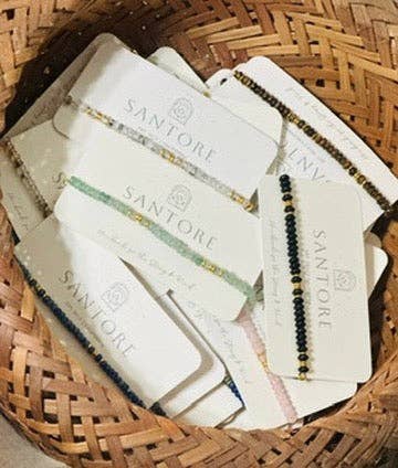 Santore Jewelry Company - Wholesale Beaded Bracelet - Linea Beaded Stretch Bracelet - Ships Carded40