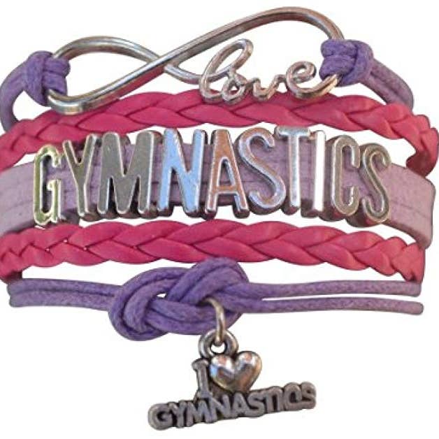 Sportybella - Wholesale Charm/Dangle Bracelet - Girls Love Gymnastics Bracelet - Pick Colors