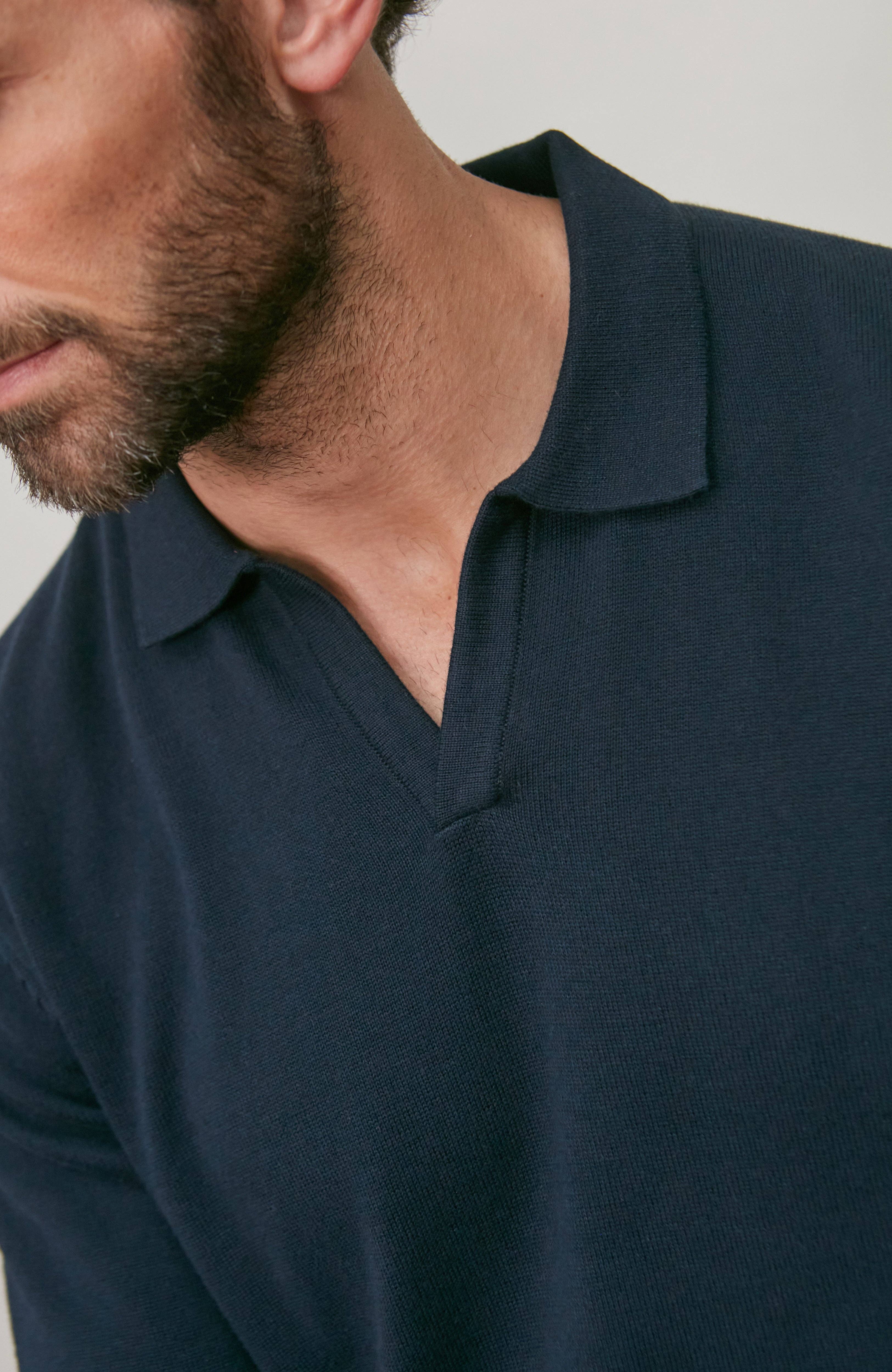 Paul James Knitwear – Großhandel Poloshirt – Herren – Herrenleichte Baumwoll-Poloshirt ohne Knöpfe16