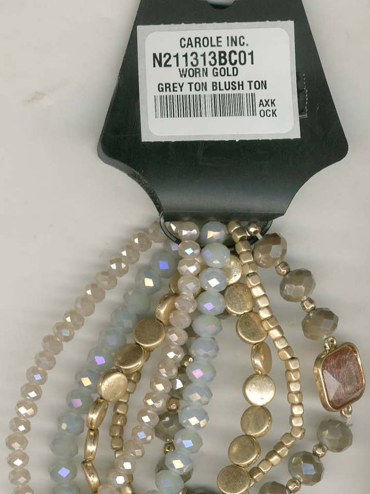 5-delige elastische kralenarmbanden voor wholesale door Carole Inc.