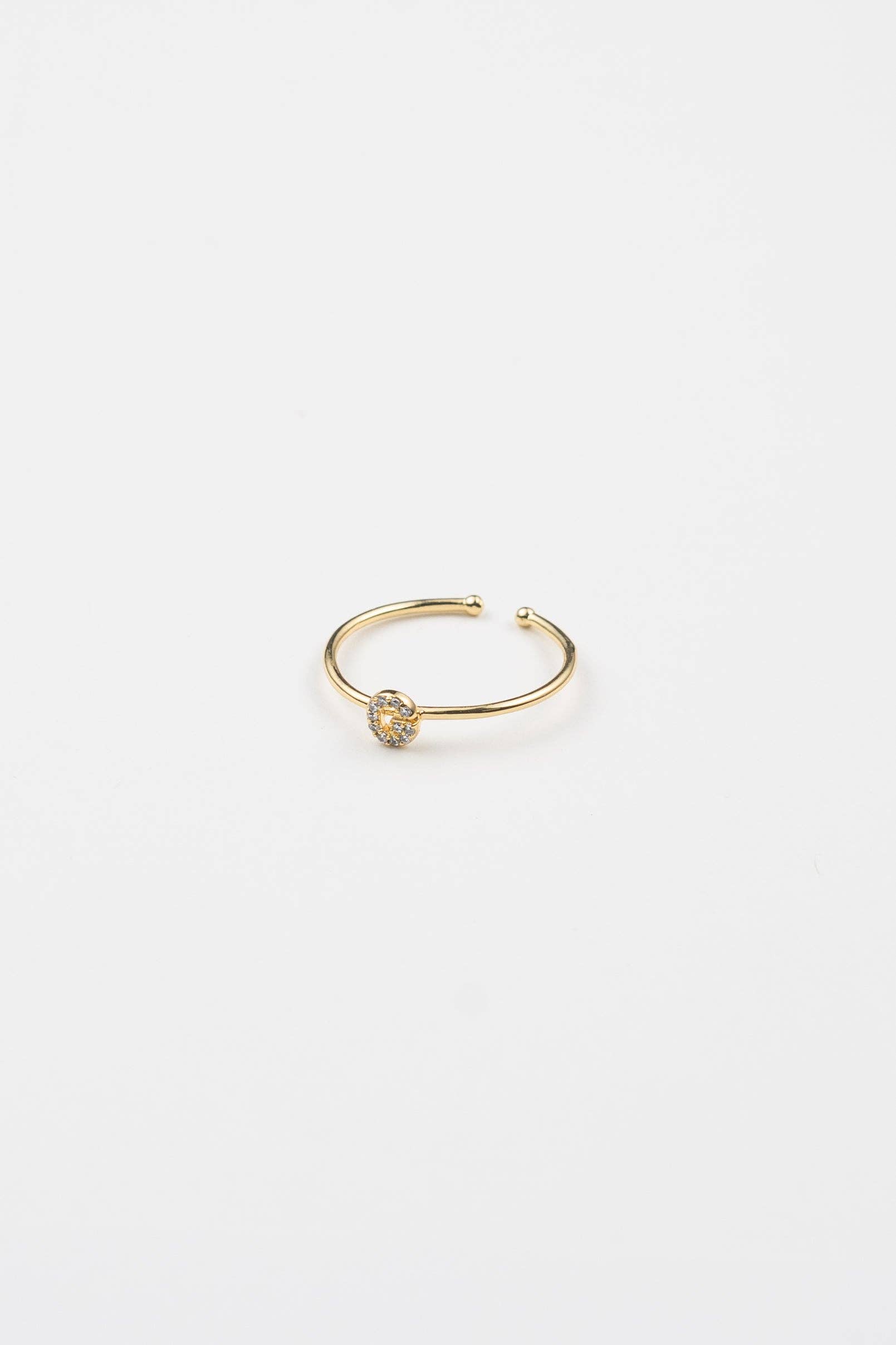 Brenda Grands Jewelry - Wholesale Band/Stacked Ring - 18K Gold Shiny Adjustable Initial Ring10