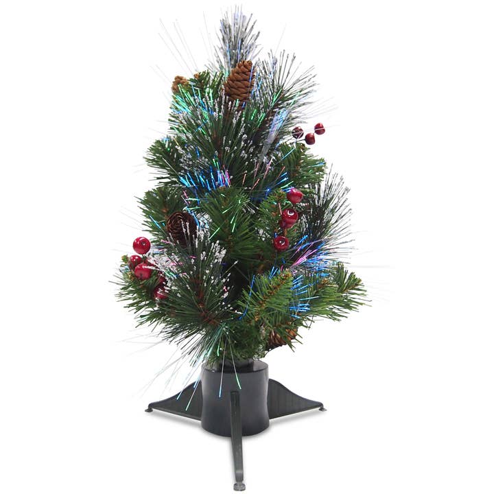 National Tree Company - Wholesale Artificial Christmas Tree - 18 in.Pre-Lit Fiber Optic Crestwood Tree