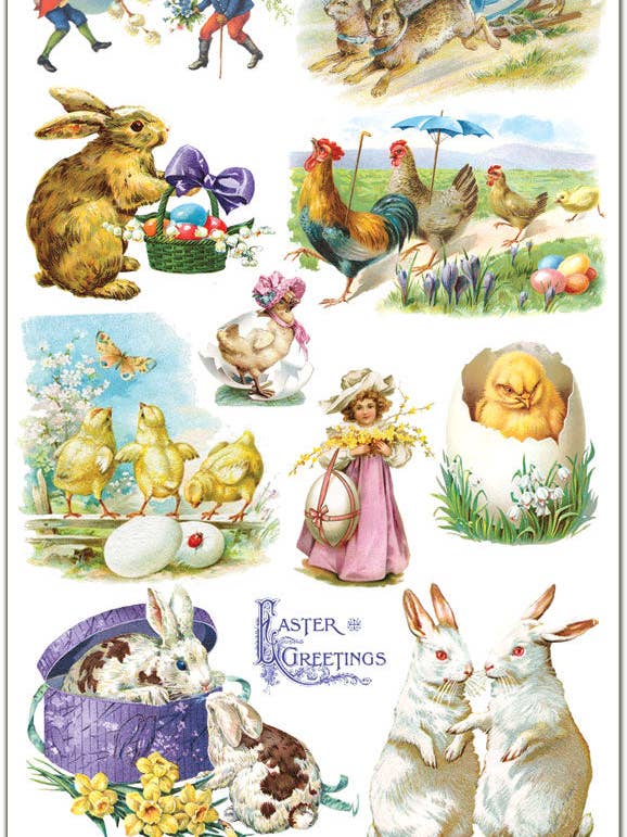 C233 Viktorianske Påske Klistermærker for engroshandel hos Violette Stickers