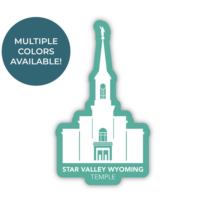 Autocollant Star Valley, temple du Wyoming pour la vente par JasmineTreeDesign