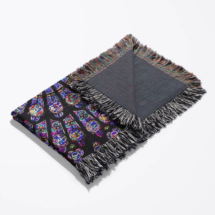 3dRose - Wholesale Throw Blanket - 3dRose, Notre Dame Cathedral Stained Glass, Blanket3