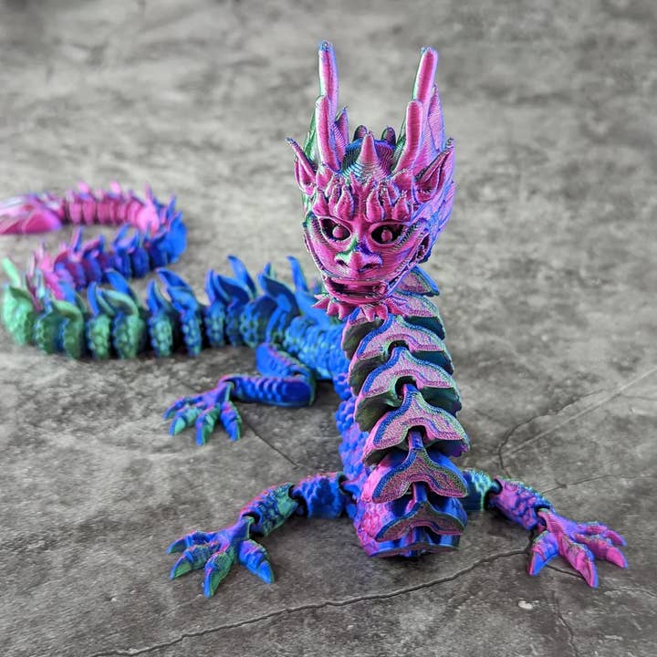 Cloud Nine 3d Studio - Wholesale Decorative Figurine - Articulated Chinese Dragon, Gift for Dragon Lover